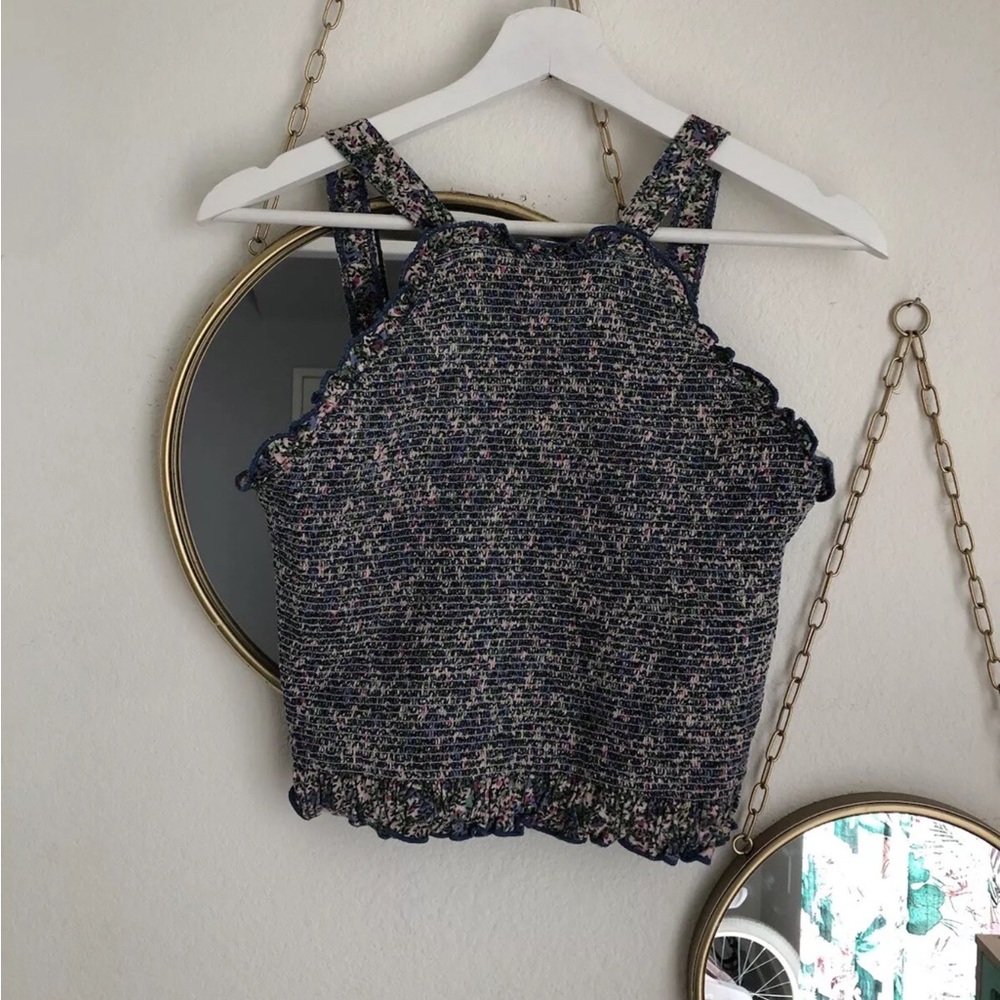 BY Anthropologie Stretchy Floral Tube Top Size M Sleeveless